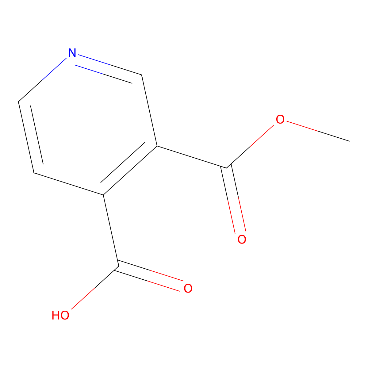 3-(Methoxycarbonyl)pyridine-4-carboxylic acid molecular structure, CAS 24202-79-7
