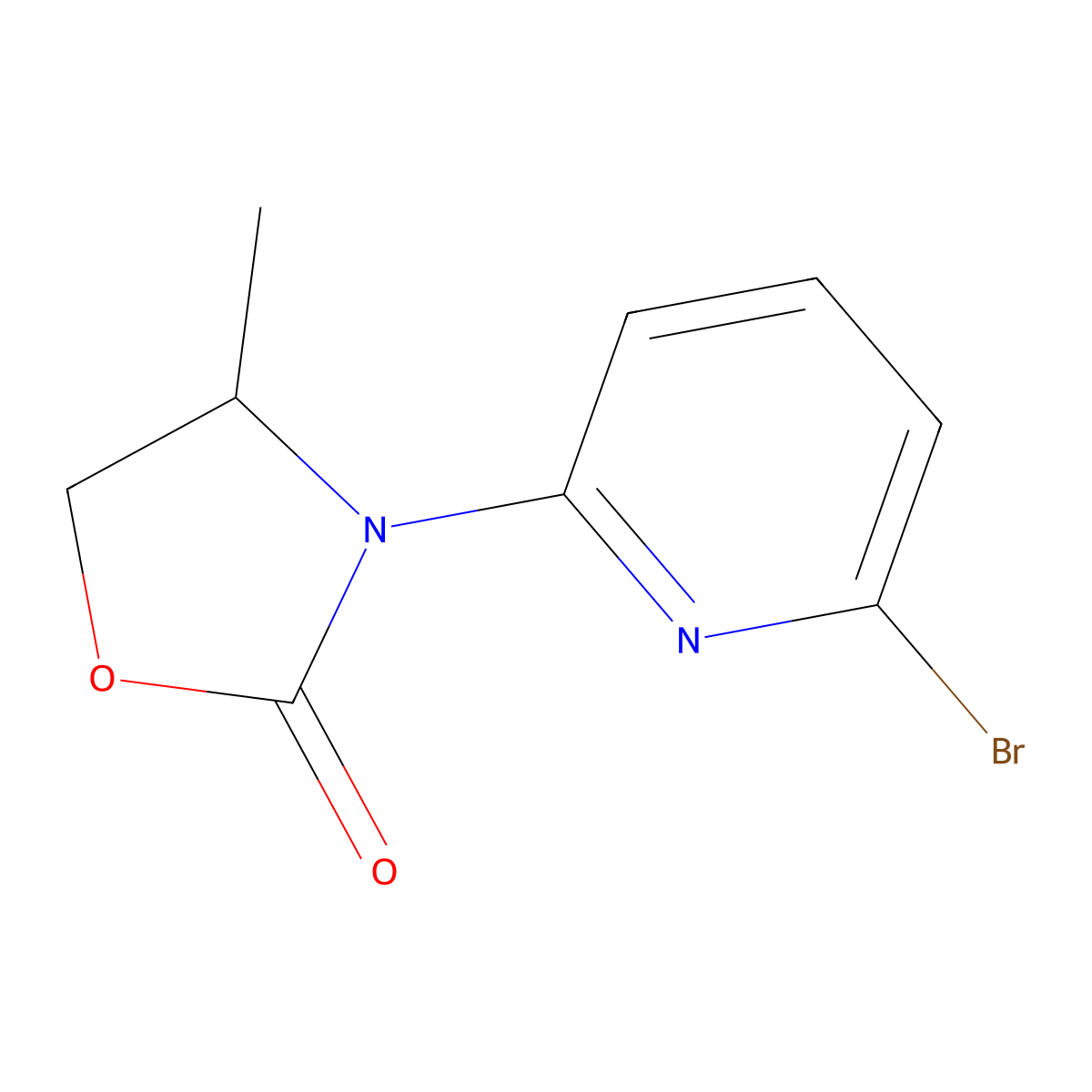 (S)-3-(6-Bromopyridin-2-yl)-4-methyloxazolidin-2-one molecular structure, CAS 2420434-48-4