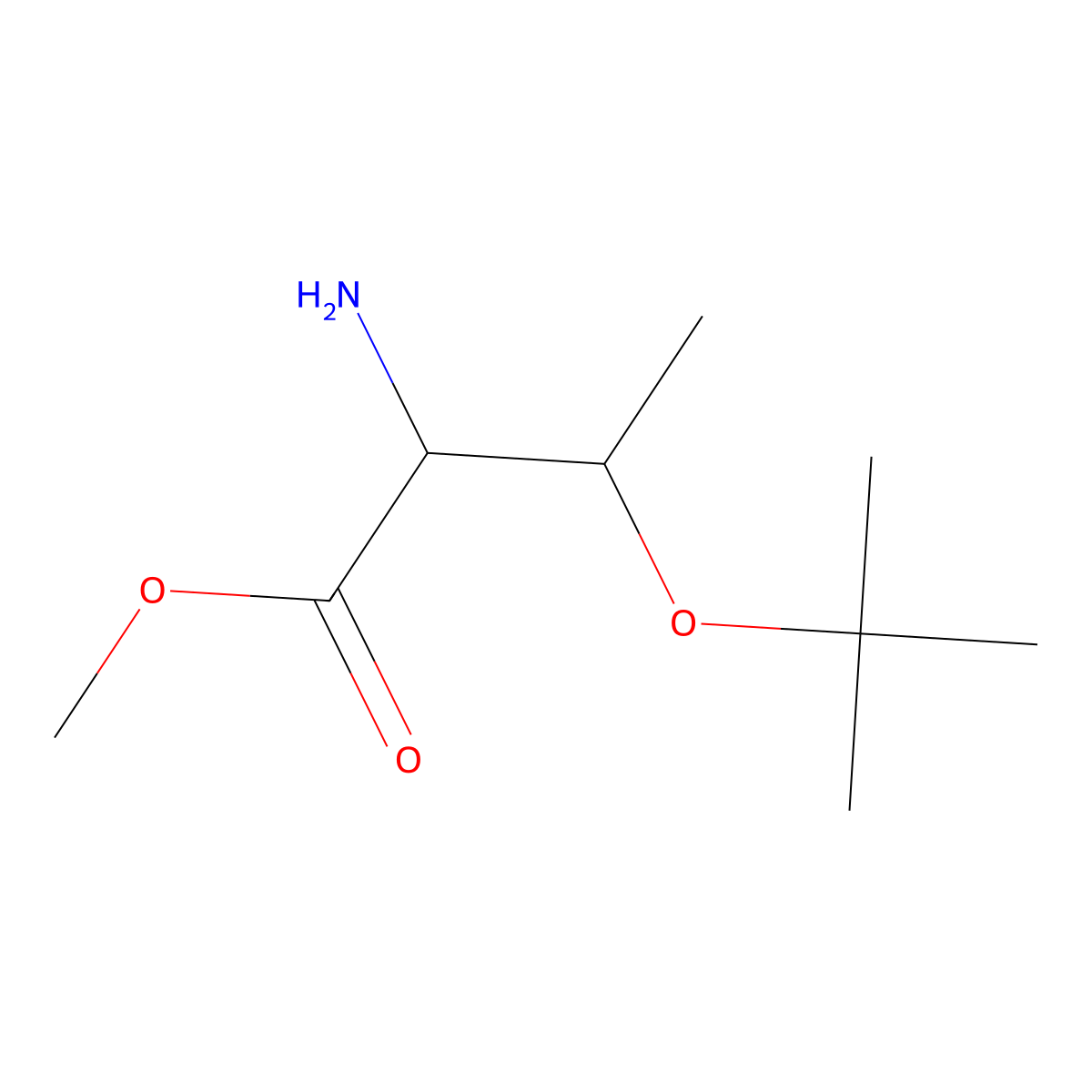 (2S,3R)-Methyl 2-amino-3-(tert-butoxy)butanoate molecular structure, CAS 24205-25-2