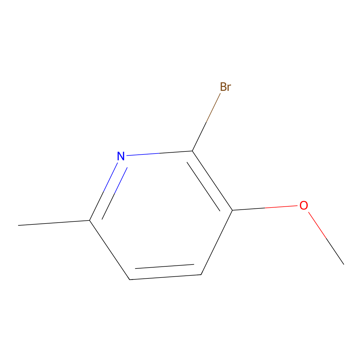 2-Bromo-3-methoxy-6-methylpyridine molecular structure, CAS 24207-22-5