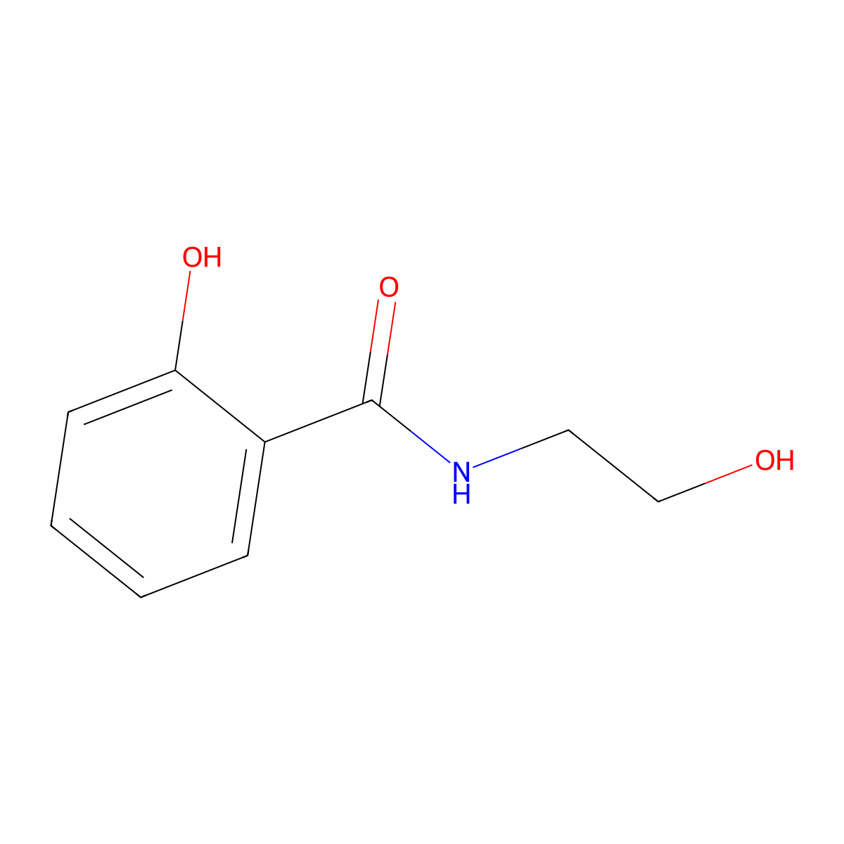 Salicylic acid ethanolamide molecular structure, CAS 24207-38-3