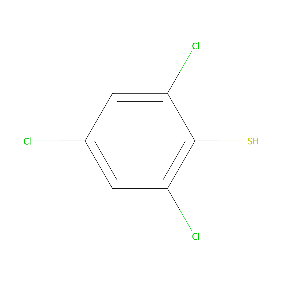 2,4,6-Trichlorobenzene-1-thiol molecular structure, CAS 24207-66-7