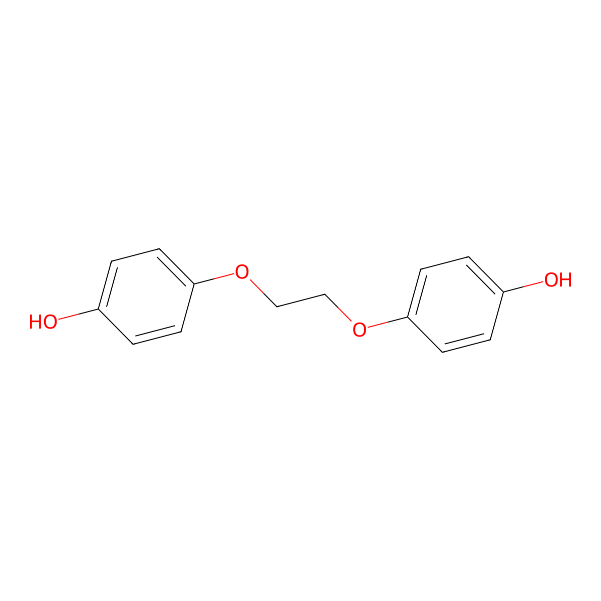 1,2-Bis(4-hydroxyphenoxy)ethane molecular structure, CAS 24209-90-3