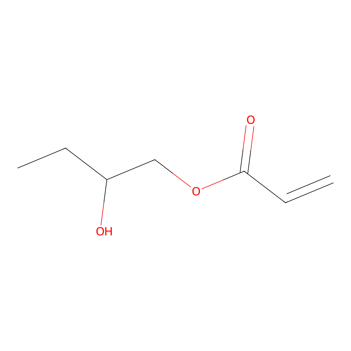 2-Propenoic acid, 2-hydroxybutyl ester molecular structure, CAS 2421-27-4
