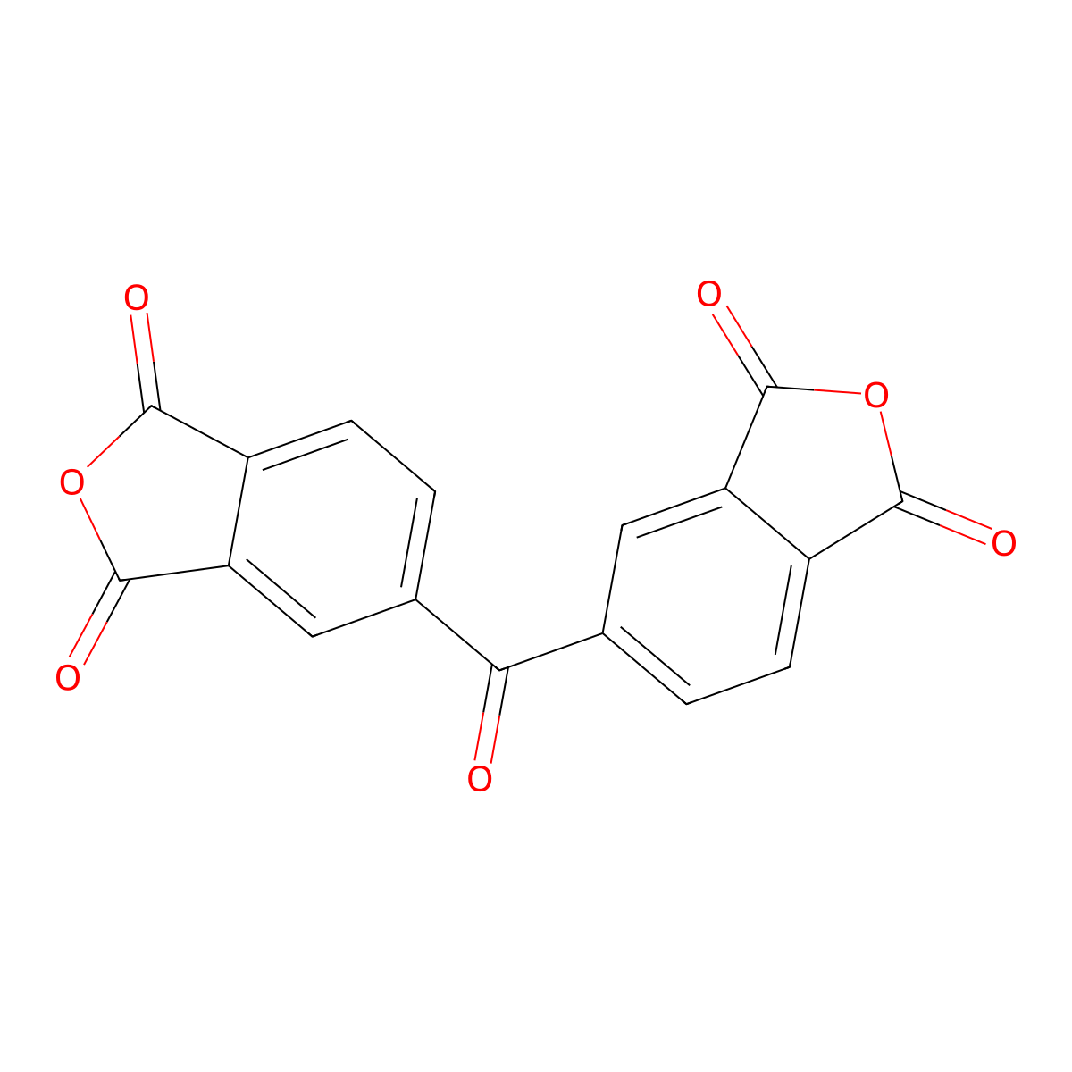 4,4'-Carbonyldiphthalic anhydride molecular structure, CAS 2421-28-5