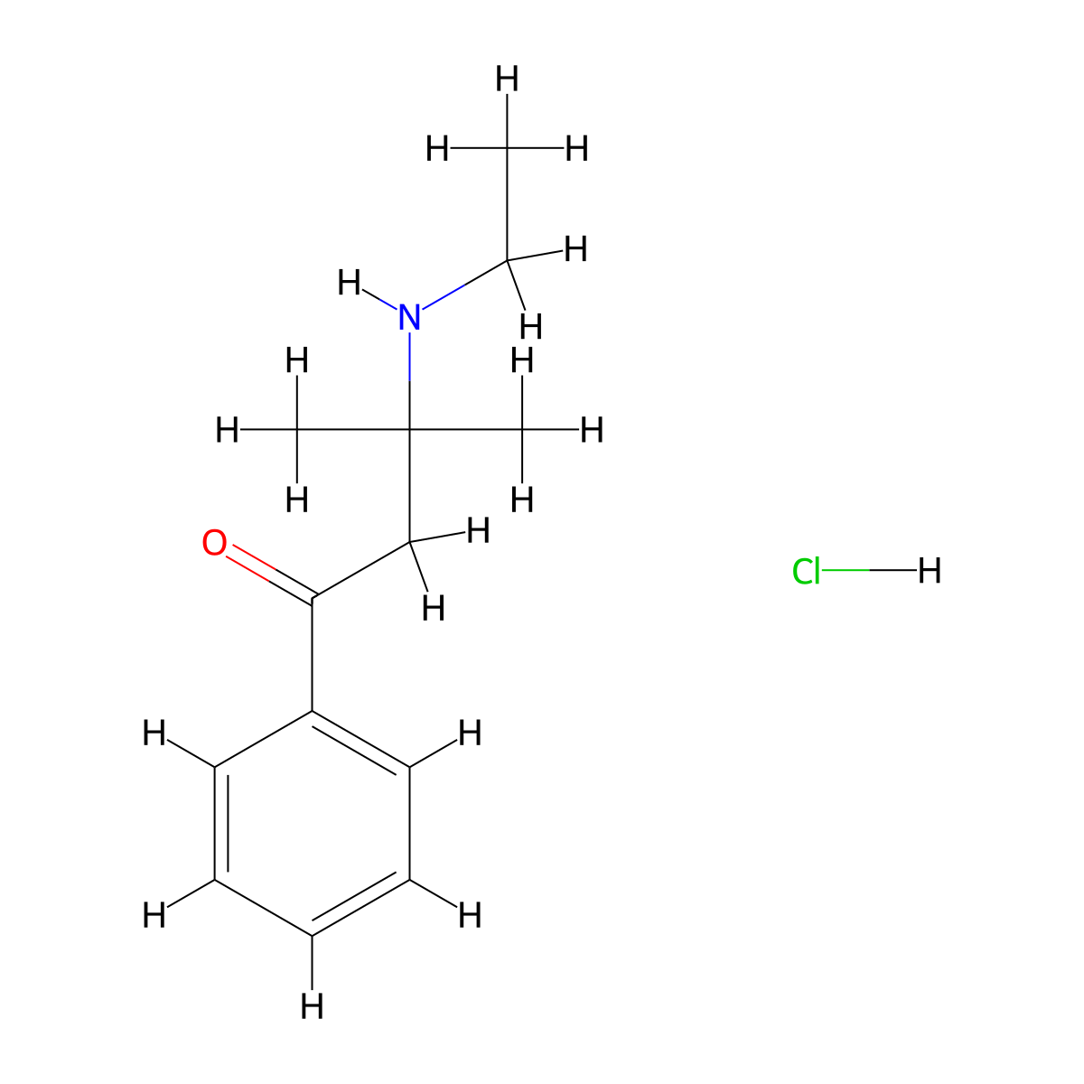 Propiophenone, 2,2-dimethyl-3-ethylamino-, hydrochloride molecular structure, CAS 24210-94-4