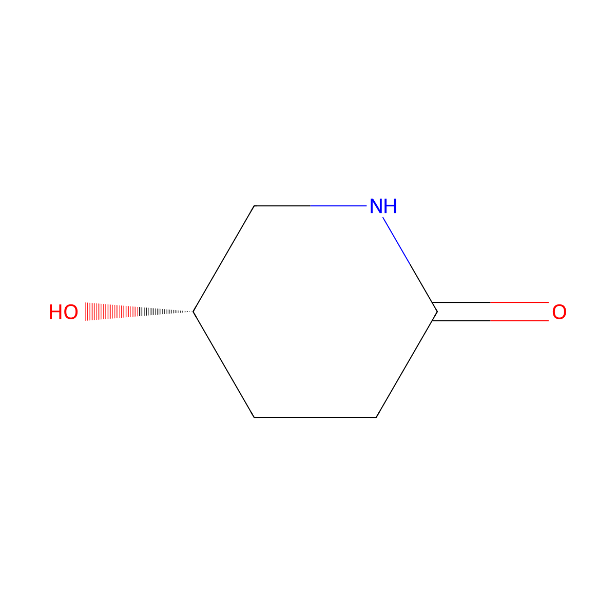 (S)-5-Hydroxypiperidin-2-one molecular structure, CAS 24211-54-9