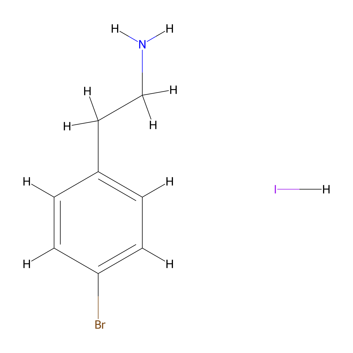 4-Bromophenylethylammonium Iodide molecular structure, CAS 2421114-10-3