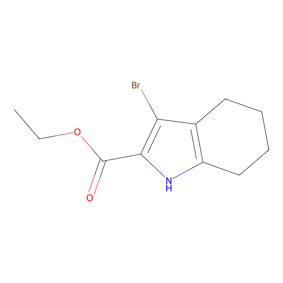 Ethyl 3-Bromo-4,5,6,7-tetrahydro-1H-indole-2-carboxylate molecular structure, CAS 2421146-37-2