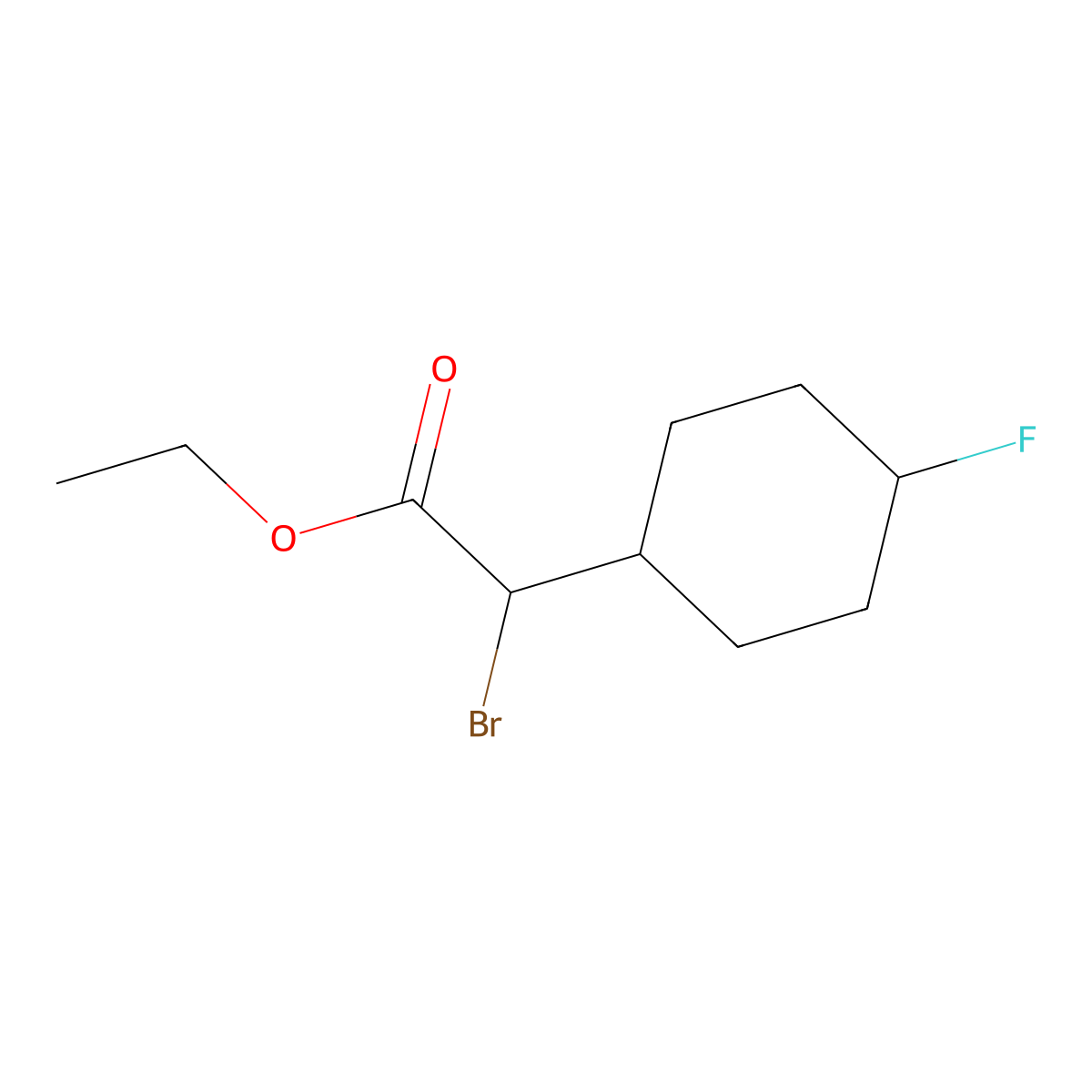Ethyl 2-Bromo-2-(4-fluorocyclohexyl)acetate molecular structure, CAS 2421146-40-7