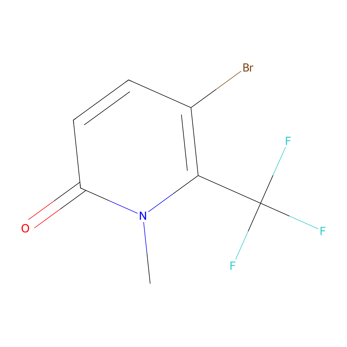 5-Bromo-1-methyl-6-(trifluoromethyl)pyridin-2(1H)-one molecular structure, CAS 2421146-45-2
