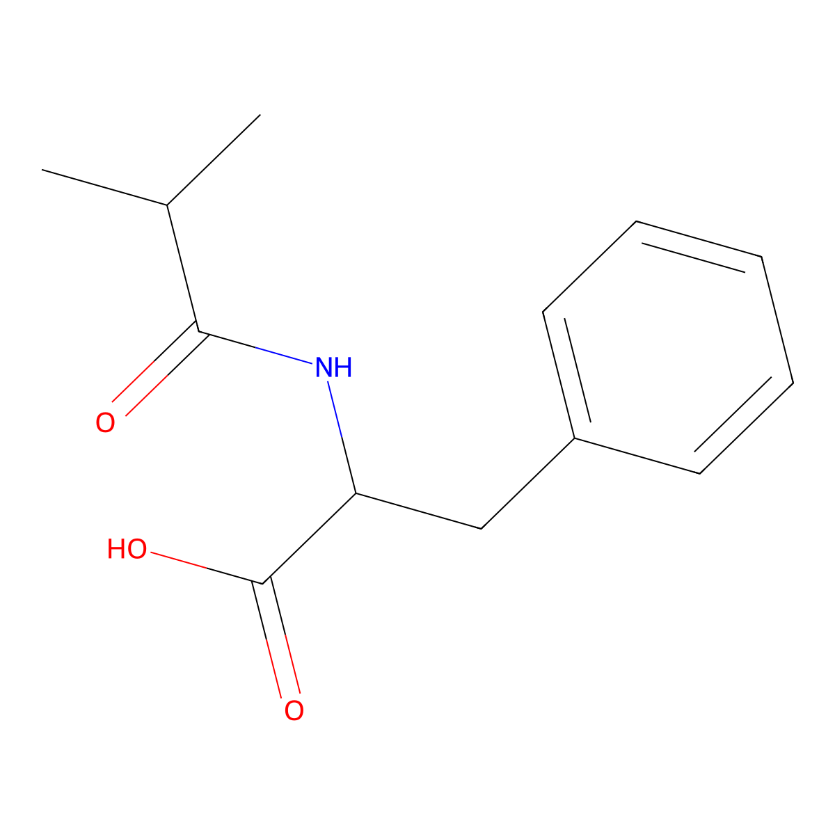 2-(2-Methylpropanamido)-3-phenylpropanoic acid molecular structure, CAS 242130-53-6