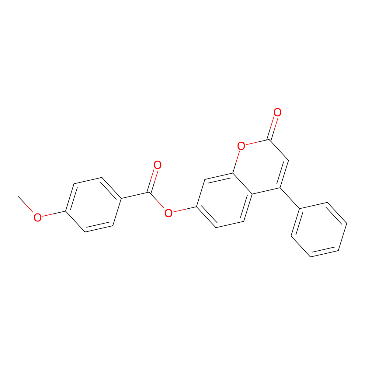 2-oxo-4-phenyl-2H-chromen-7-yl 4-methoxybenzoate molecular structure, CAS 242133-61-5
