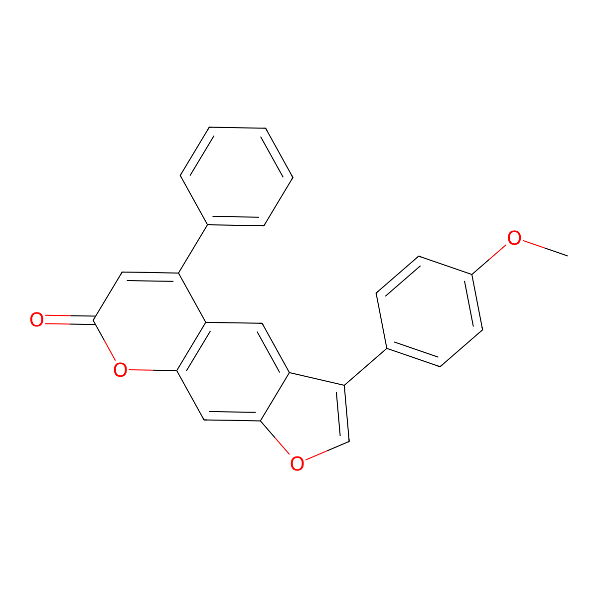 3-(4-methoxyphenyl)-5-phenyl-7H-furo[3,2-g]chromen-7-one molecular structure, CAS 242133-97-7