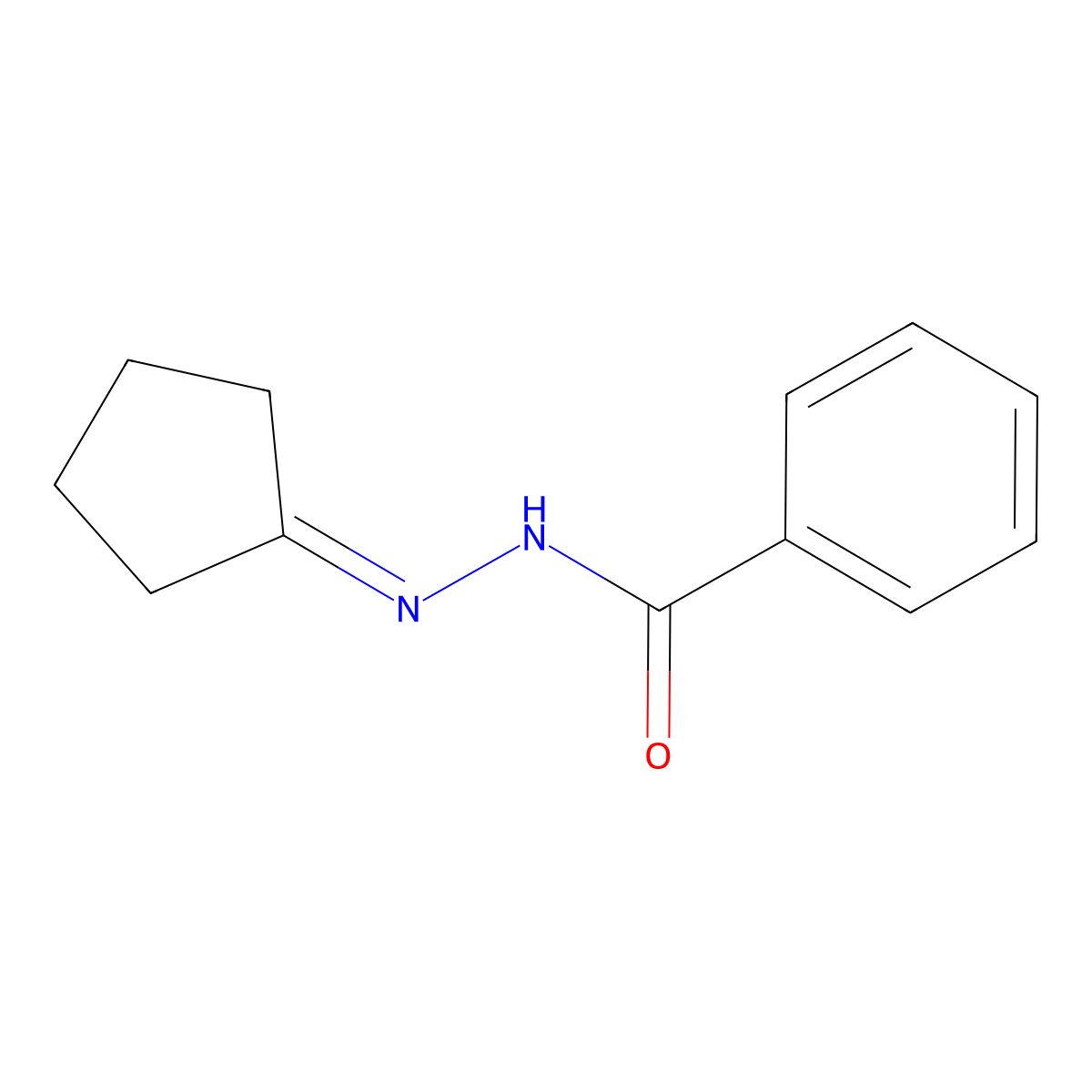 n'-Cyclopentylidenebenzohydrazide molecular structure, CAS 24214-78-6