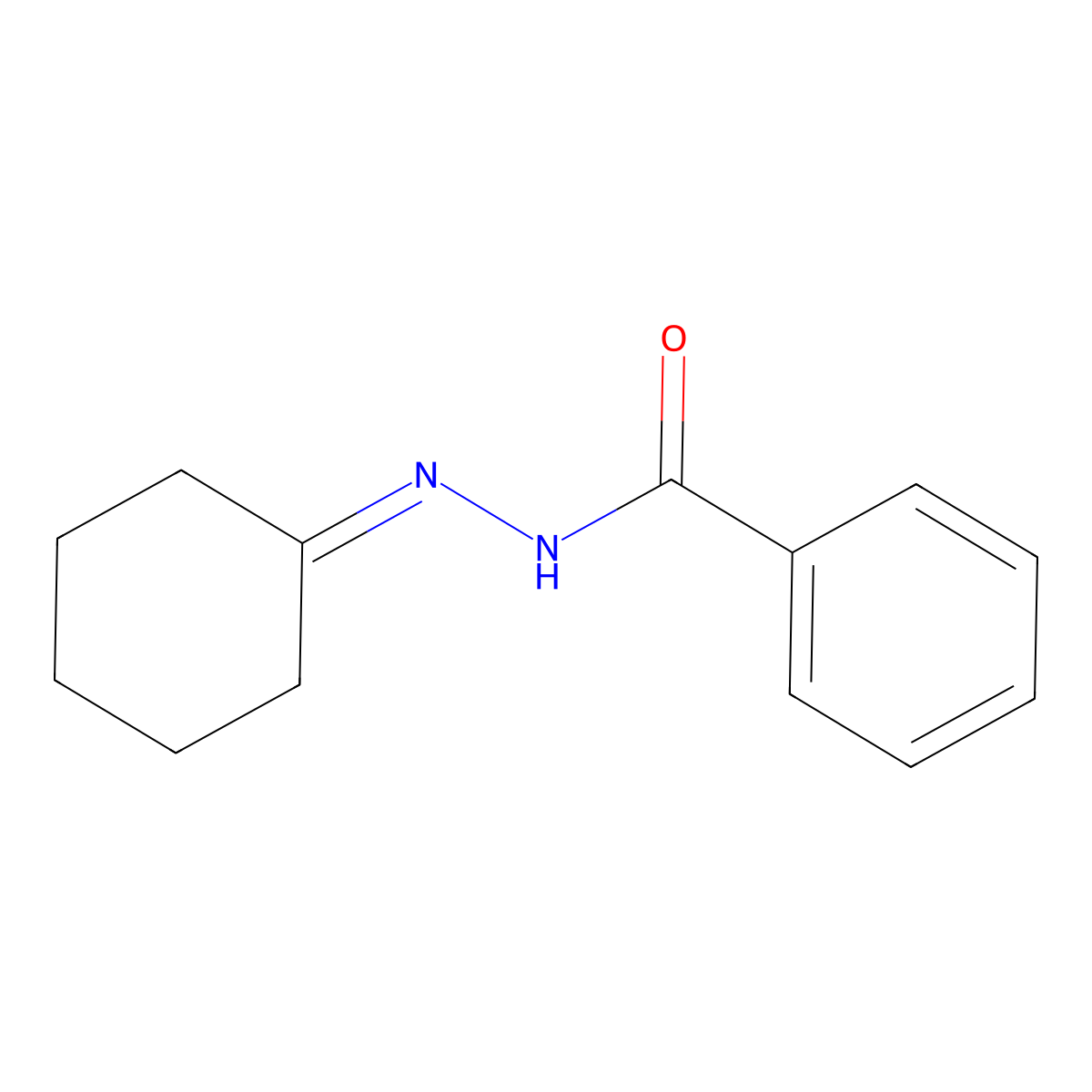N'-cyclohexylidenebenzohydrazide molecular structure, CAS 24214-79-7