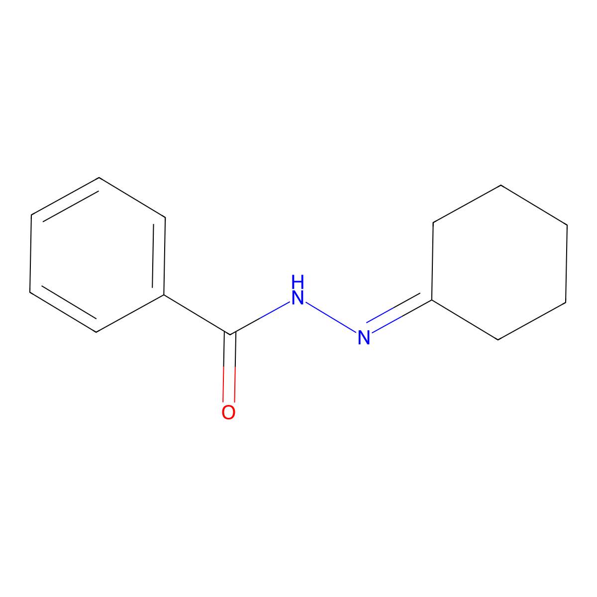 N'-cyclohexylidenebenzohydrazide molecular structure, CAS 24214-79-7