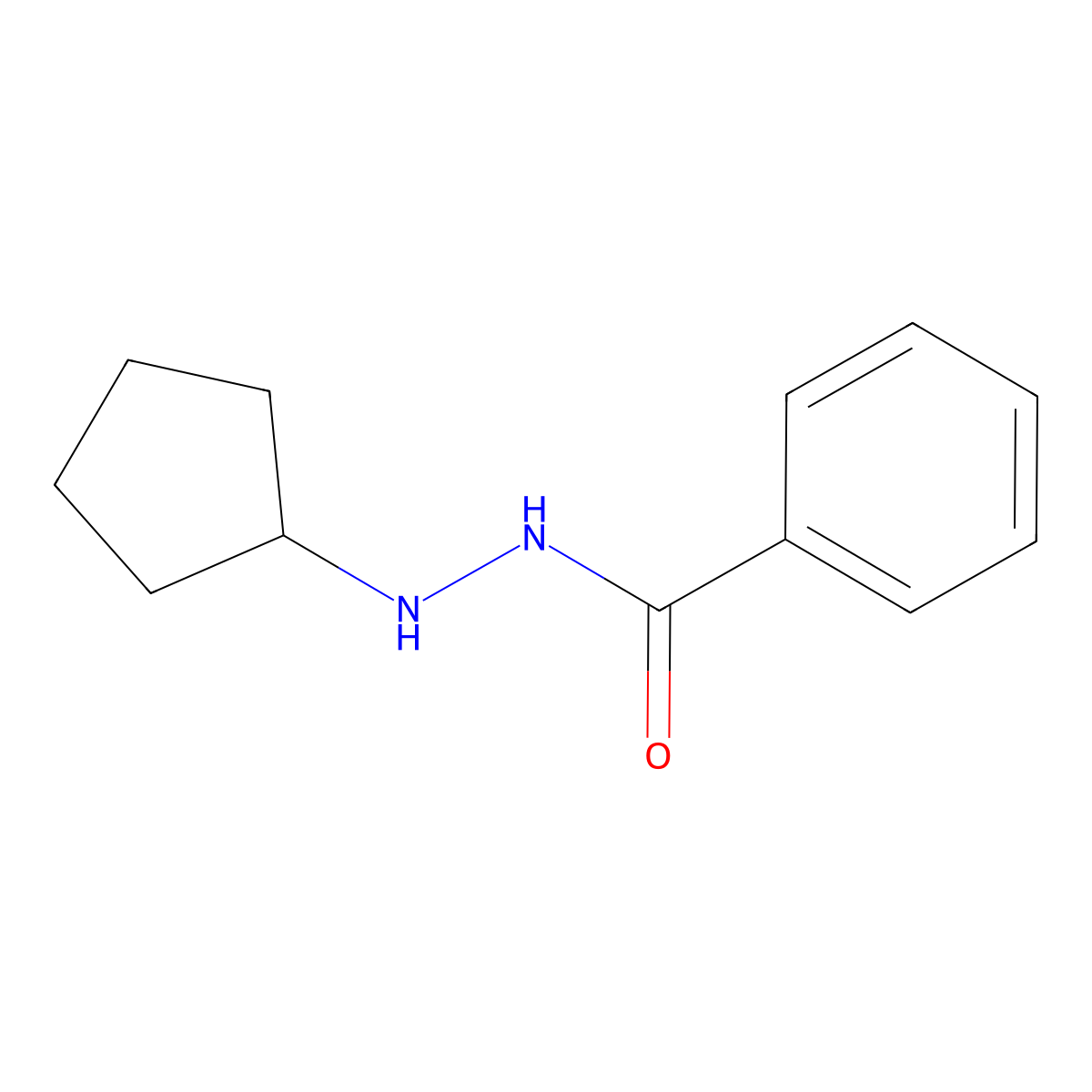 N'-cyclopentylbenzohydrazide molecular structure, CAS 24214-81-1