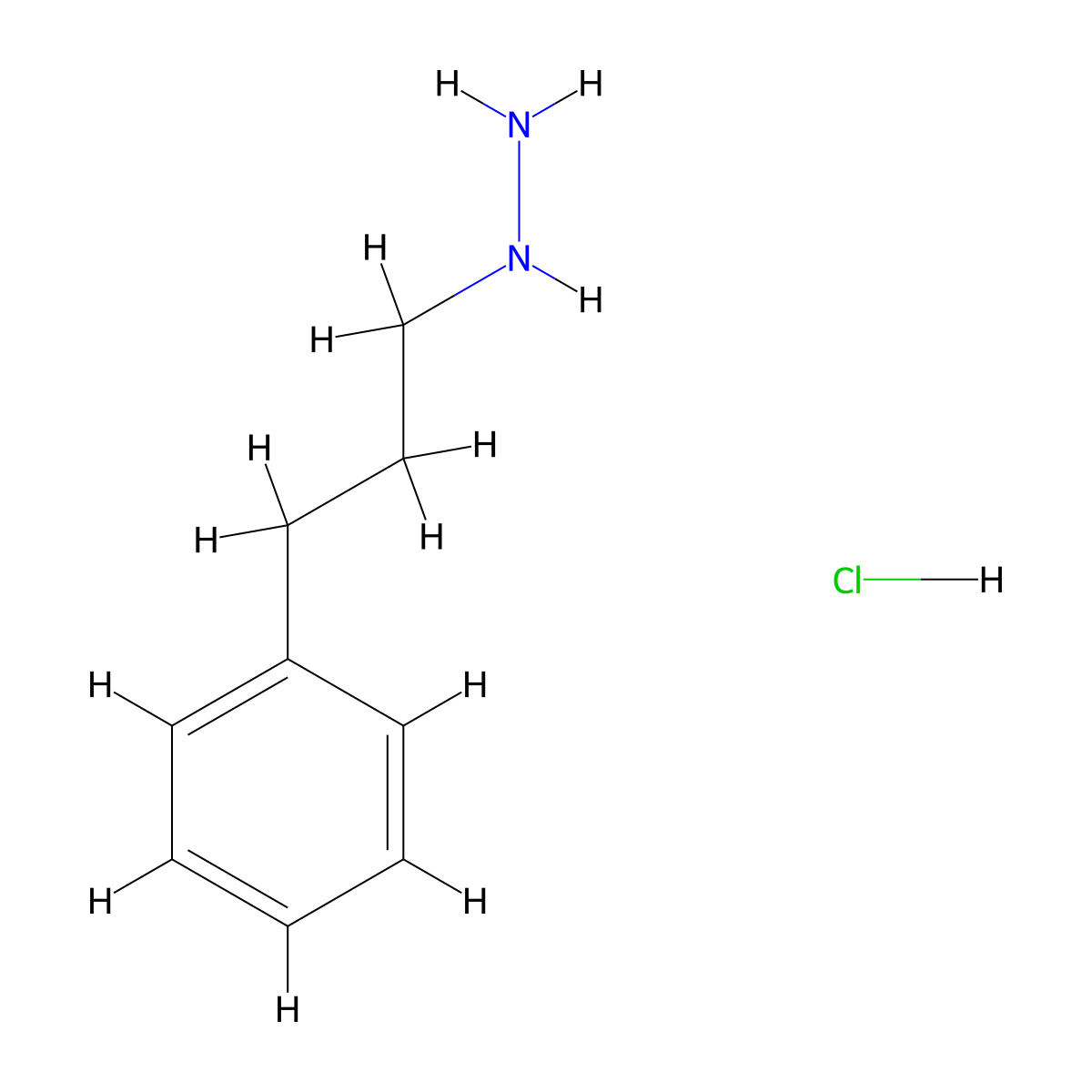 (3-Phenylpropyl)hydrazine hydrochloride molecular structure, CAS 24214-86-6