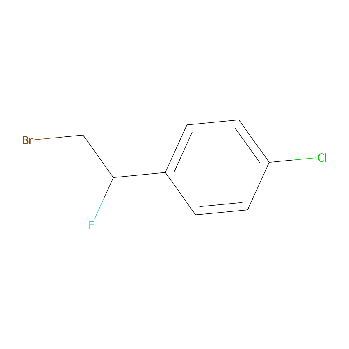 1-(2-Bromo-1-fluoroethyl)-4-chlorobenzene molecular structure, CAS 242148-56-7