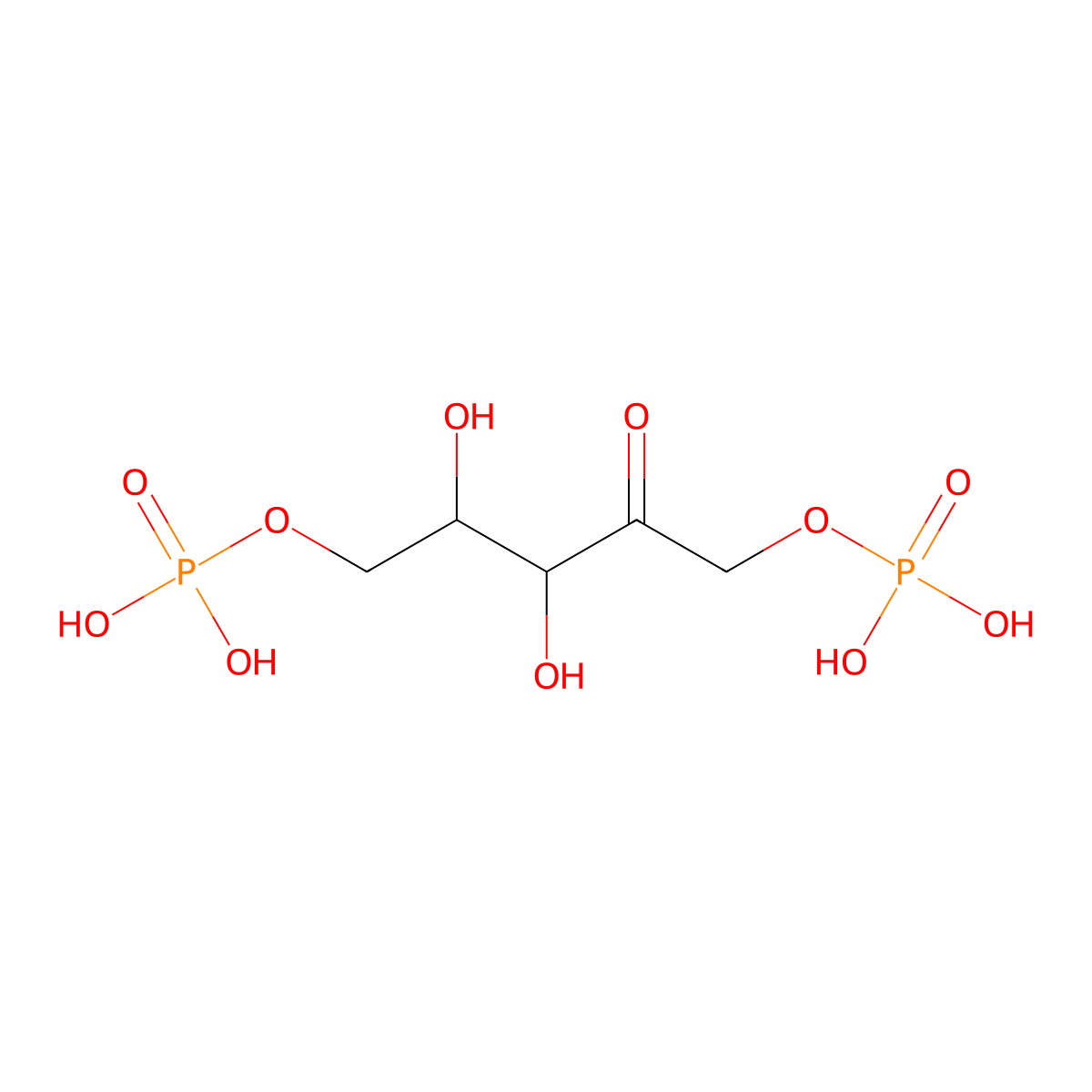 Ribulose 1,5-bisphosphate molecular structure, CAS 24218-00-6