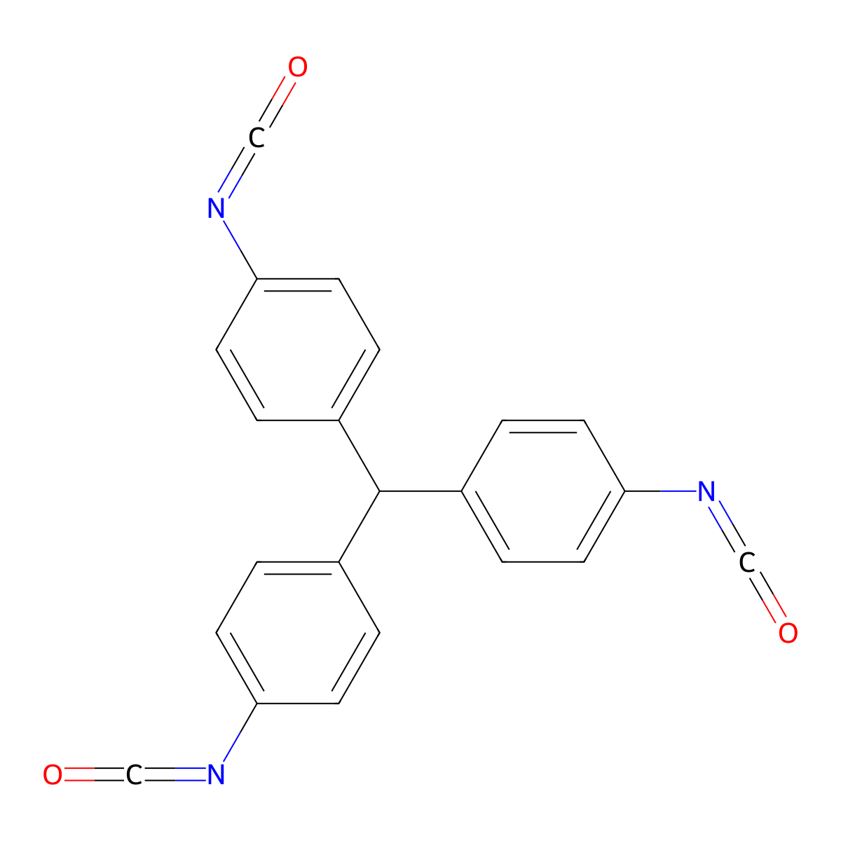 Benzene, 1,1',1''-methylidynetris(4-isocyanato- molecular structure, CAS 2422-91-5