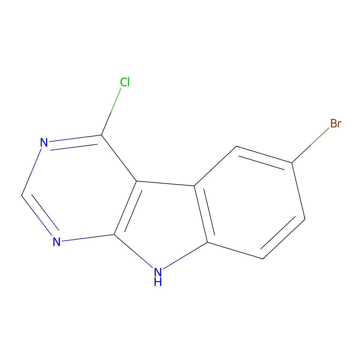 6-bromo-4-chloro-9H-pyrimido[4,5-b]indole molecular structure, CAS 2422124-85-2