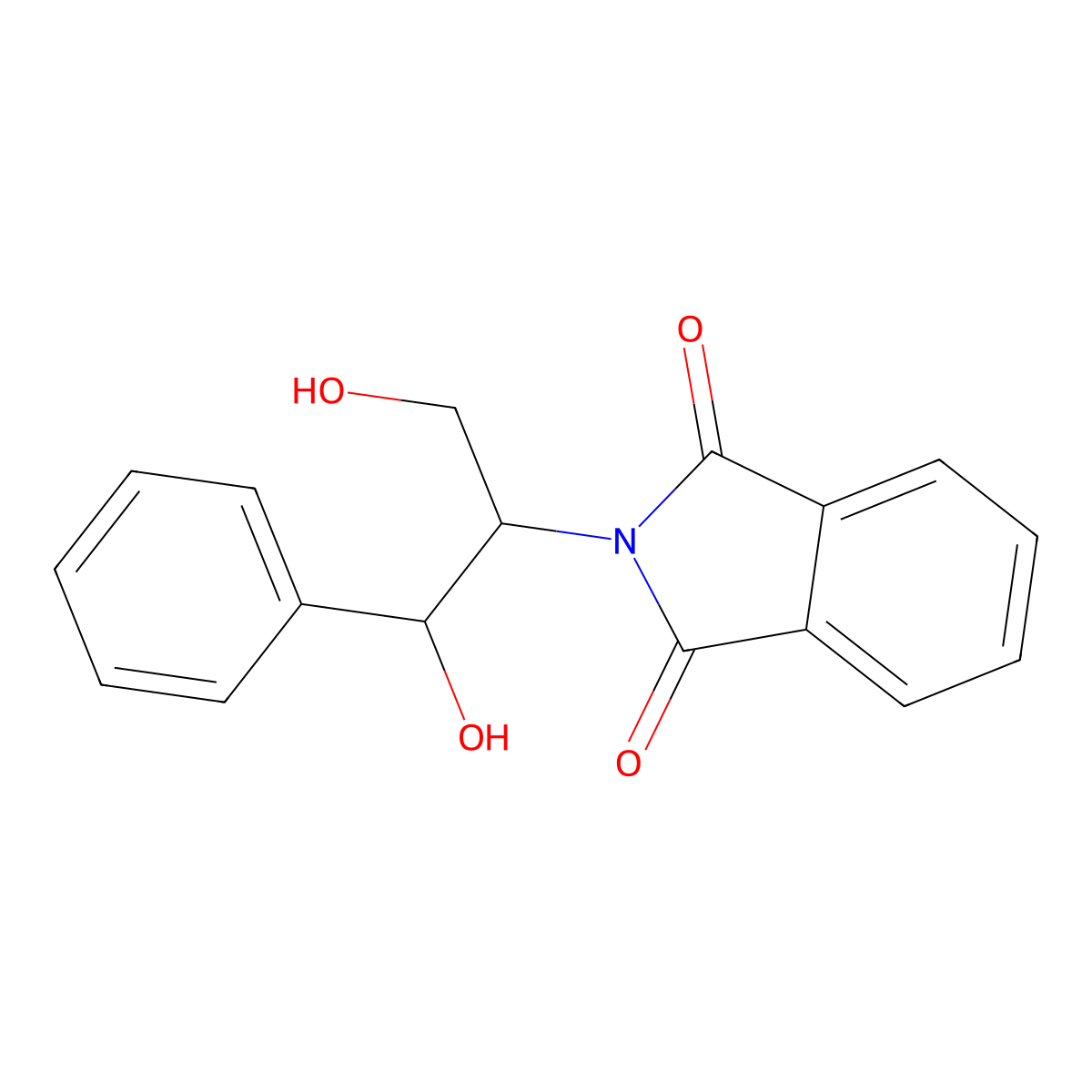 2-[2-Hydroxy-1-(hydroxymethyl)-2-phenylethyl]-1H-isoindole-1,3(2H)-dione molecular structure, CAS 24223-72-1