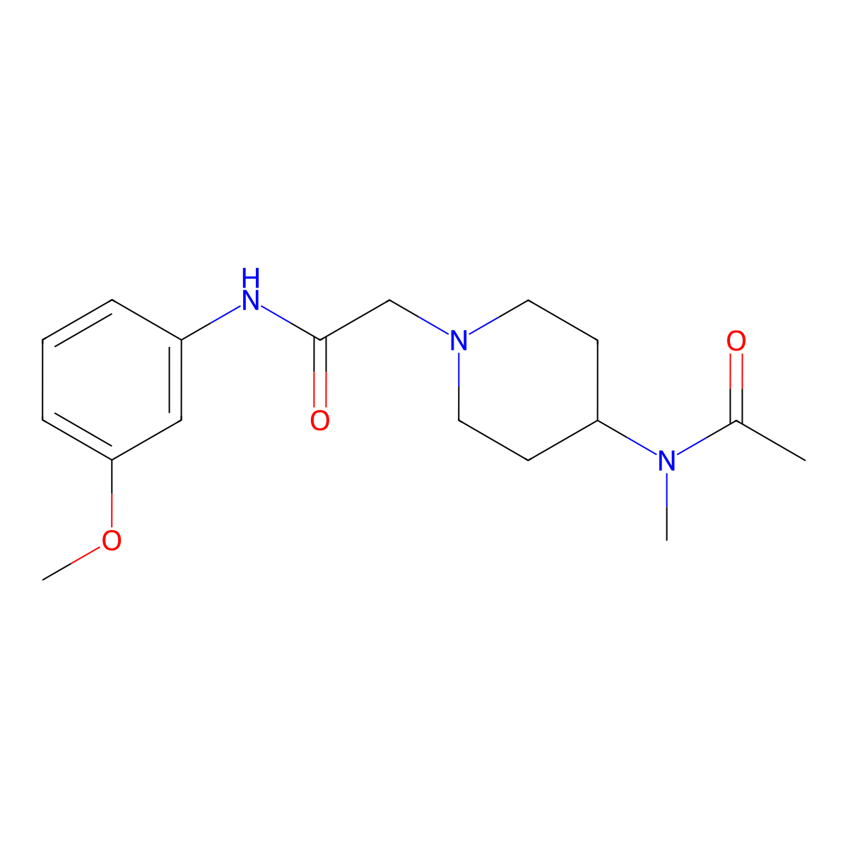 N-(1-{[(3-methoxyphenyl)carbamoyl]methyl}piperidin-4-yl)-N-methylacetamide molecular structure, CAS 2422312-46-5
