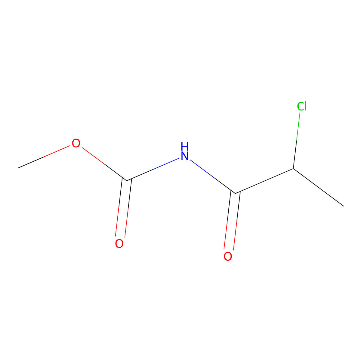 Methyl (2-chloropropanoyl)carbamate molecular structure, CAS 24224-08-6