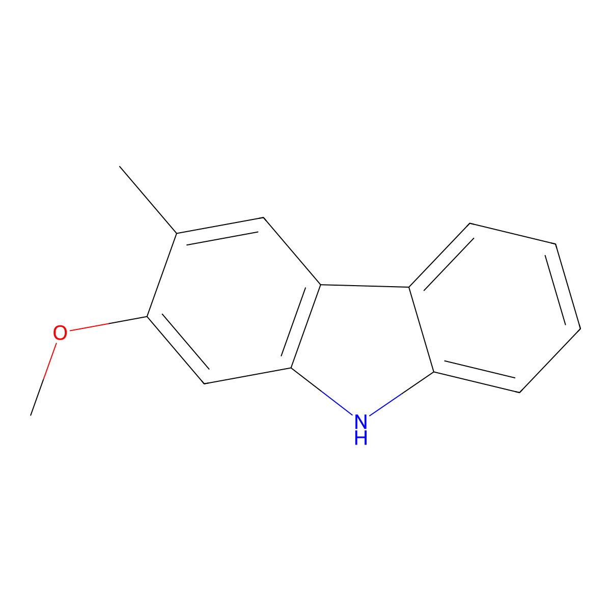 2-methoxy-3-methyl-9H-carbazole molecular structure, CAS 24224-28-0