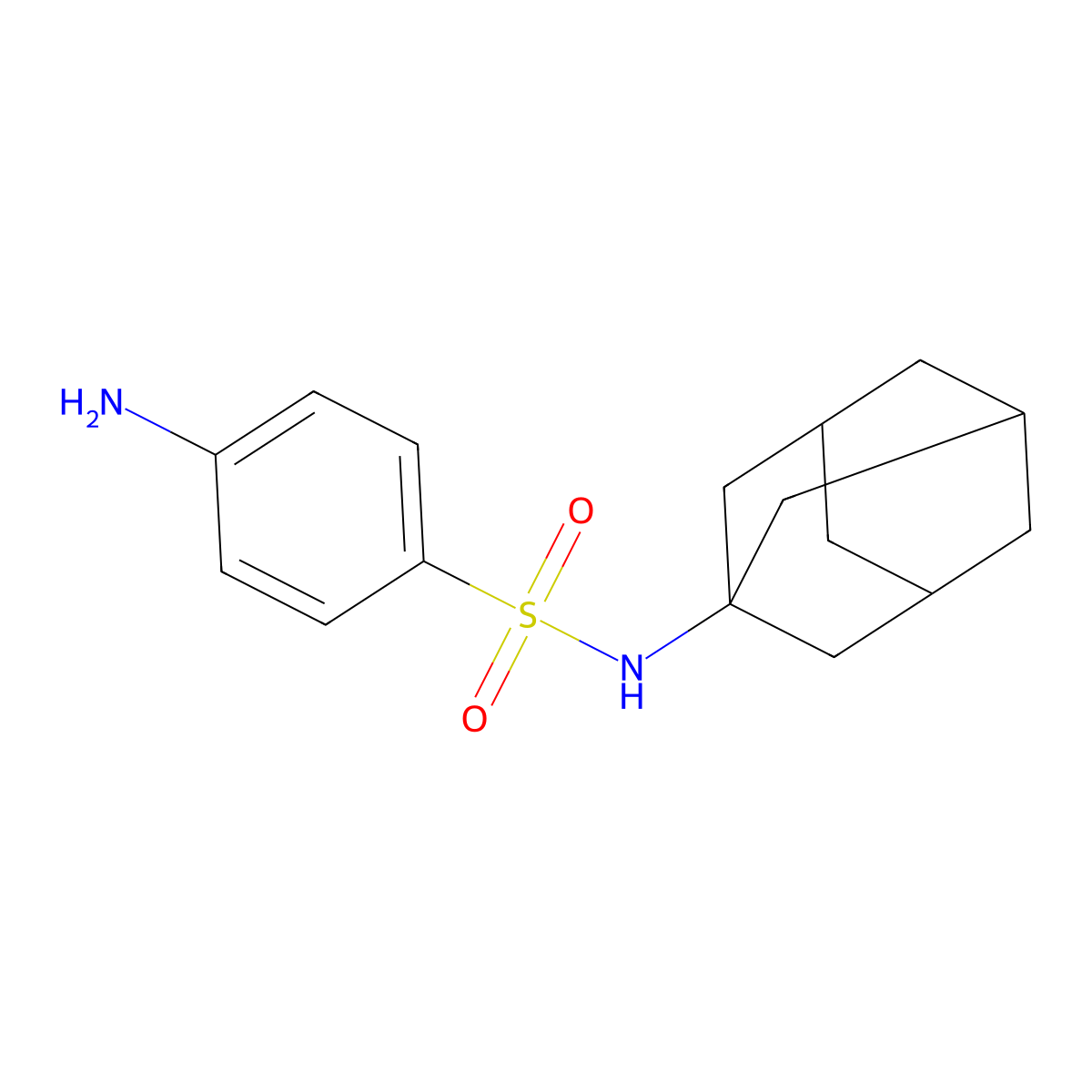 N-1-adamantyl-4-aminobenzenesulfonamide molecular structure, CAS 24224-95-1