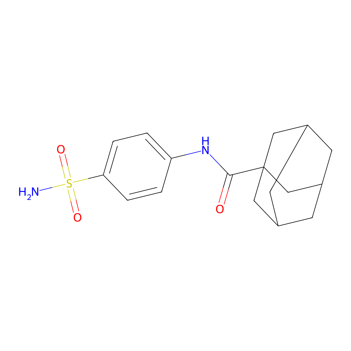 N-(4-sulfamoylphenyl)adamantane-1-carboxamide molecular structure, CAS 24224-96-2