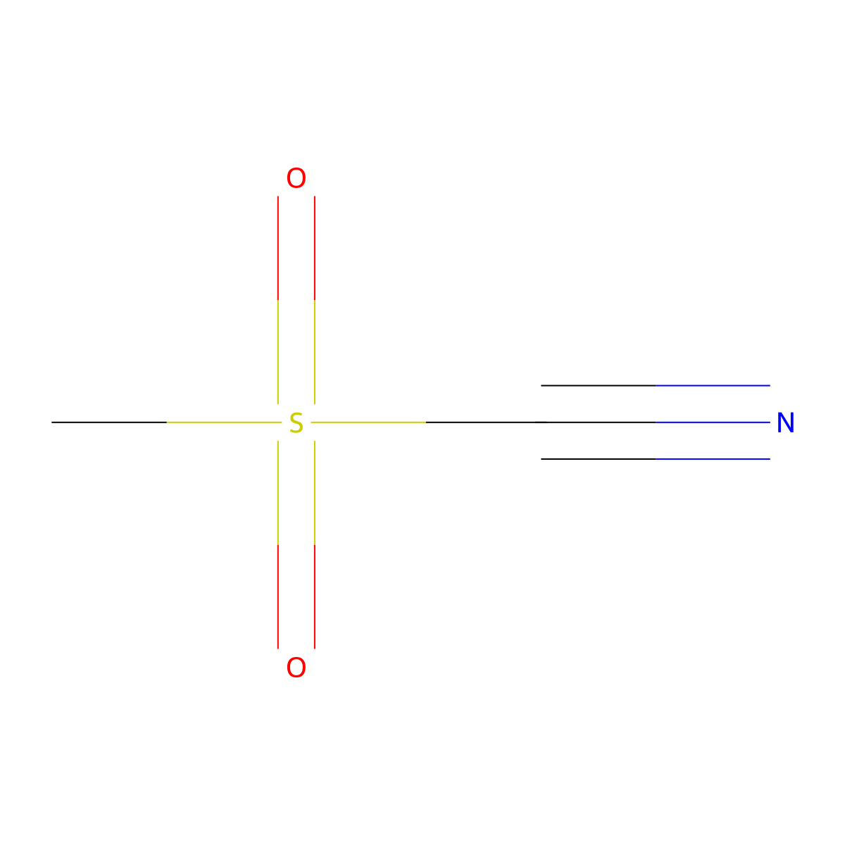 Methanesulfonyl cyanide molecular structure, CAS 24225-08-9