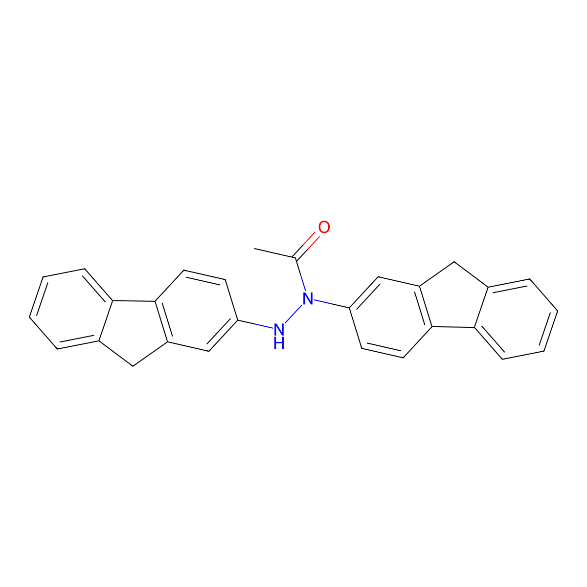 N-Acetyl-2,2'-hydrazofluorene molecular structure, CAS 24225-71-6