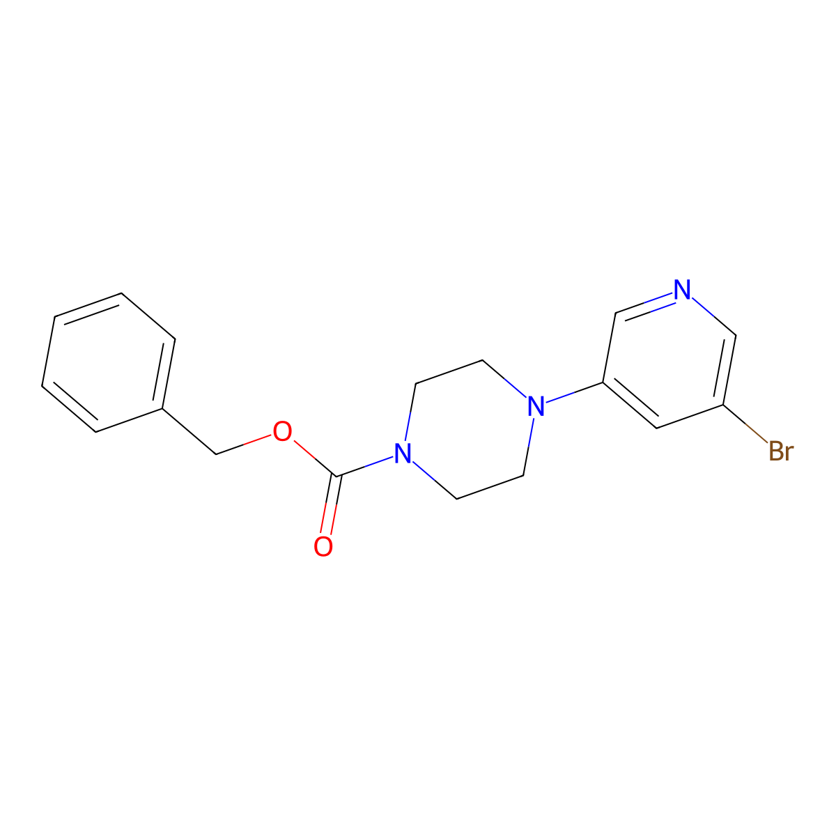 Benzyl 4-(5-bromopyridin-3-yl)piperazine-1-carboxylate molecular structure, CAS 2422612-08-4