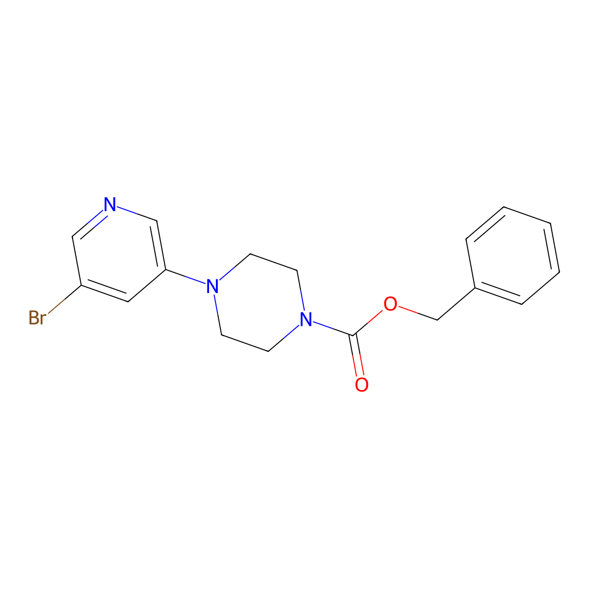 Benzyl 4-(5-bromopyridin-3-yl)piperazine-1-carboxylate molecular structure, CAS 2422612-08-4