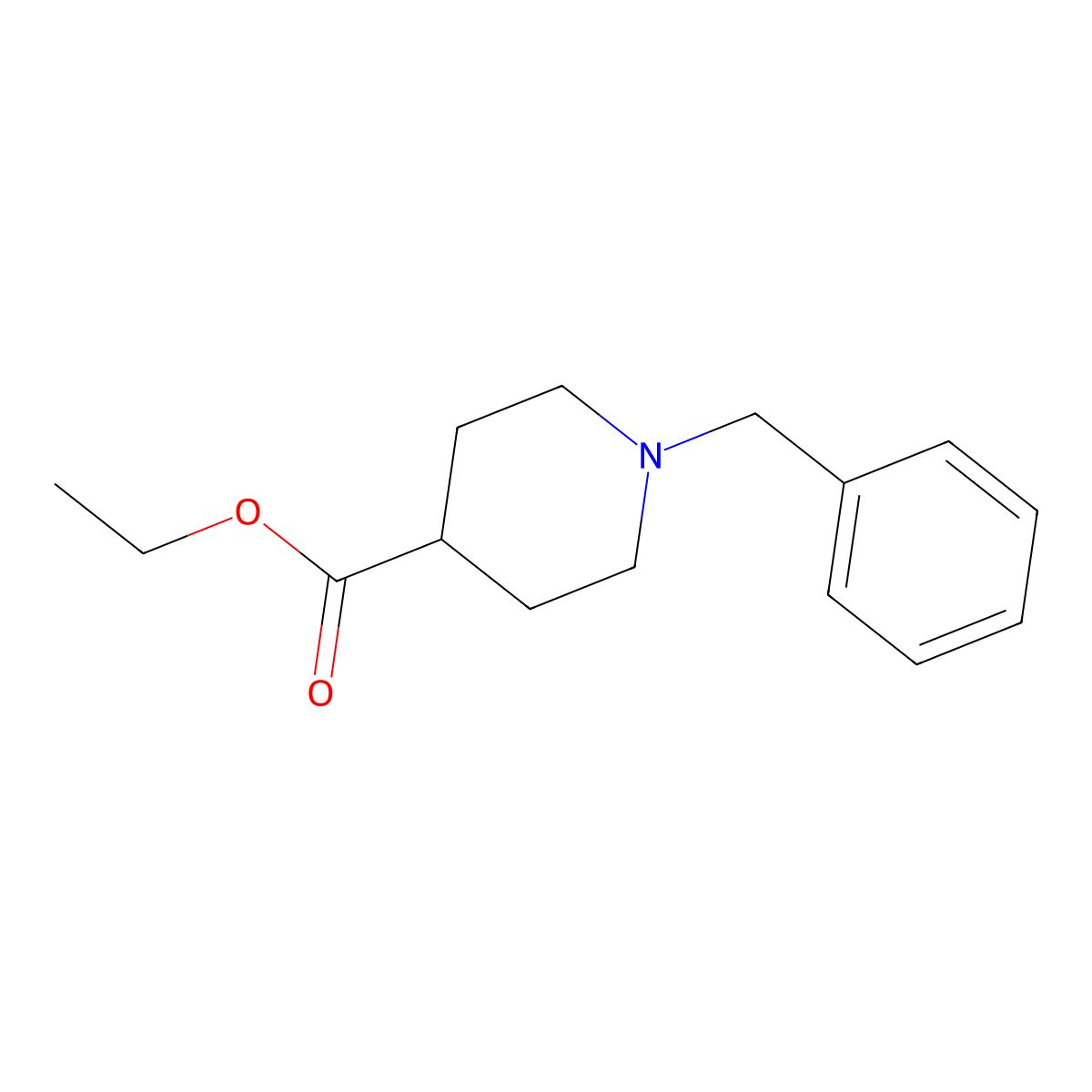 Ethyl 1-benzylpiperidine-4-carboxylate molecular structure, CAS 24228-40-8