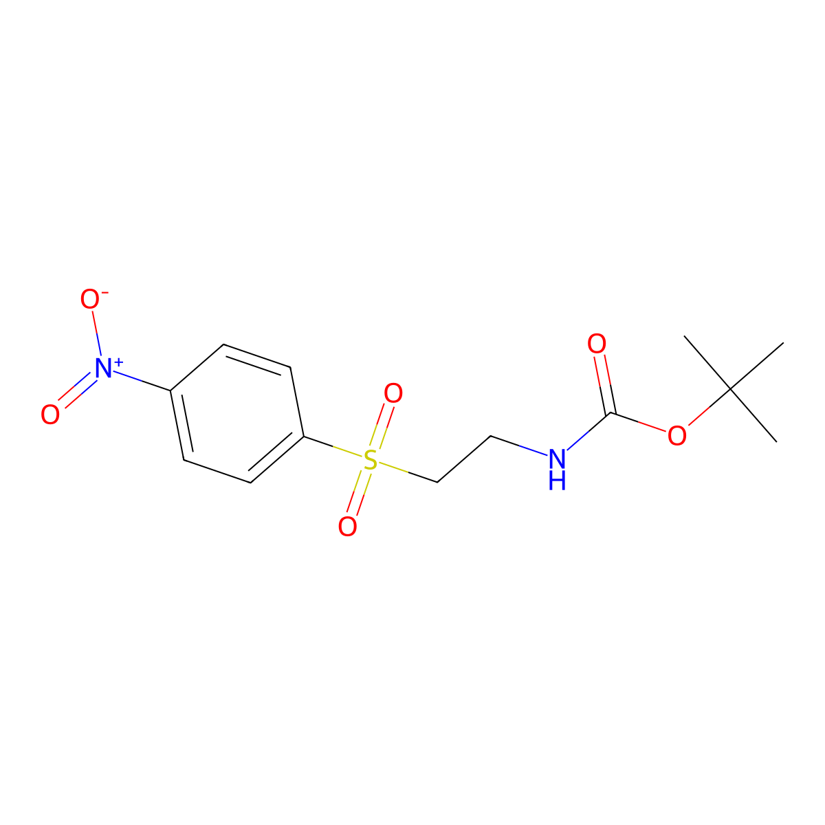 tert-butyl N-[2-(4-nitrobenzenesulfonyl)ethyl]carbamate molecular structure, CAS 2422926-55-2