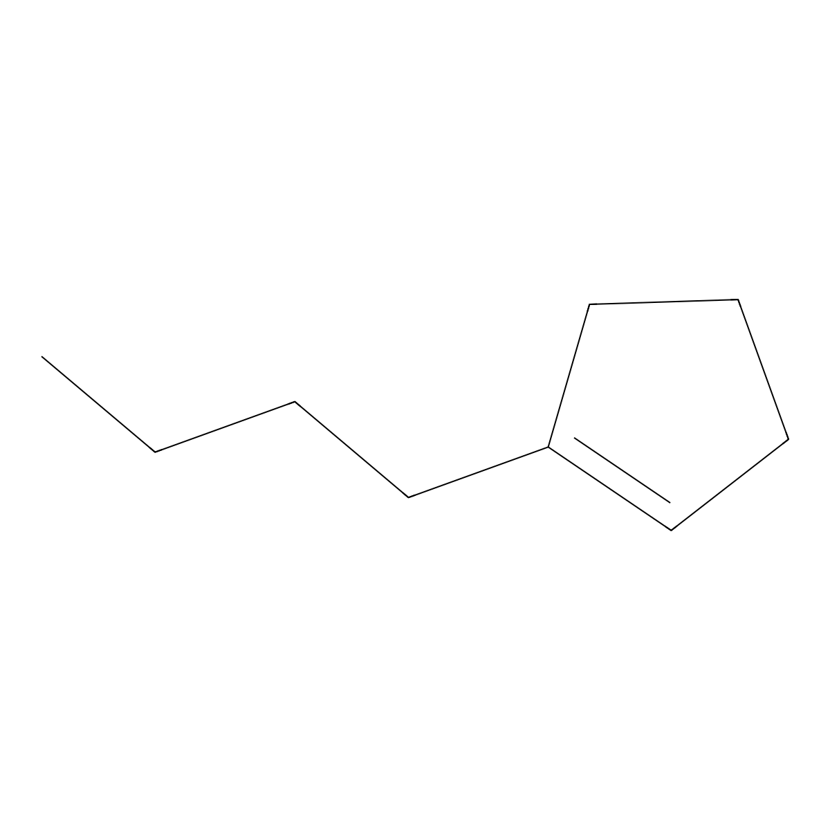 Cyclopentene, 1-butyl- molecular structure, CAS 2423-01-0