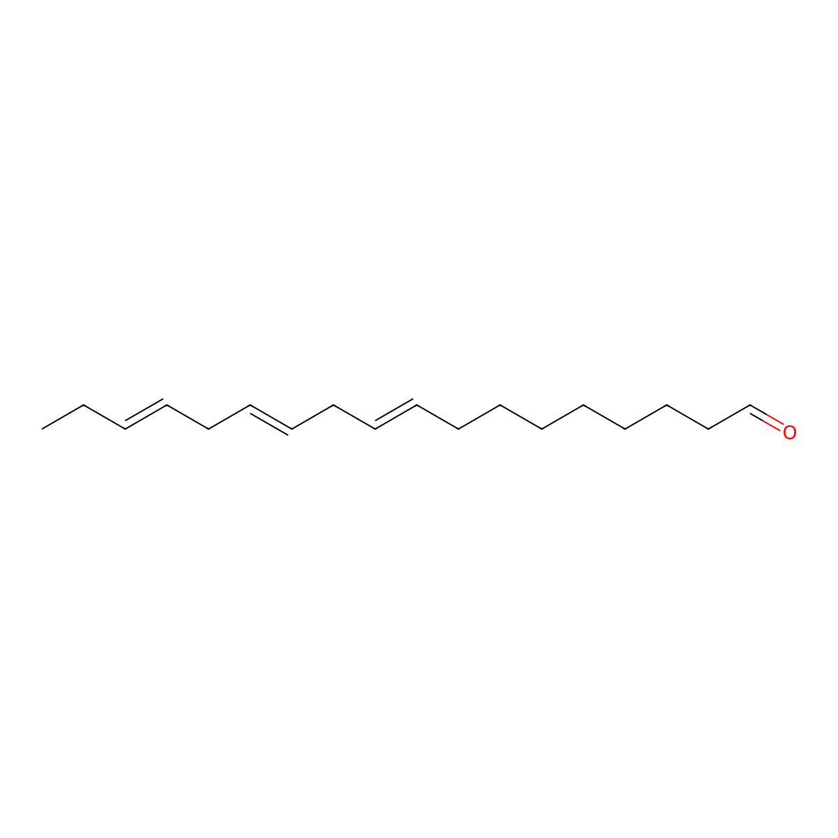 Octadeca-9,12,15-trienal molecular structure, CAS 2423-13-4