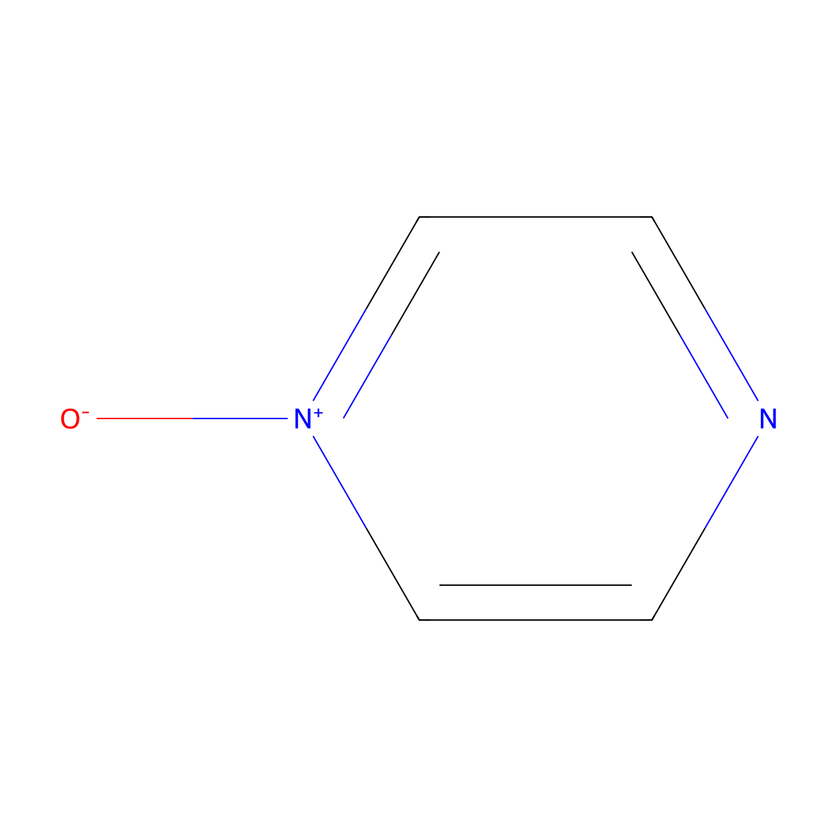 Pyrazine 1-oxide molecular structure, CAS 2423-65-6