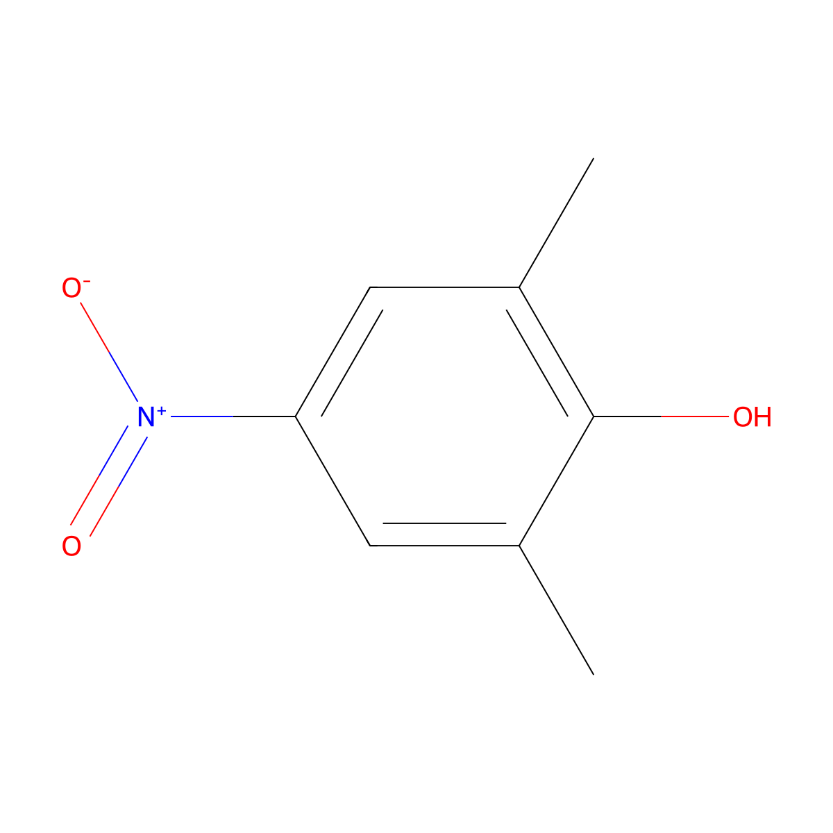 2,6-Xylenol, 4-nitro- molecular structure, CAS 2423-71-4