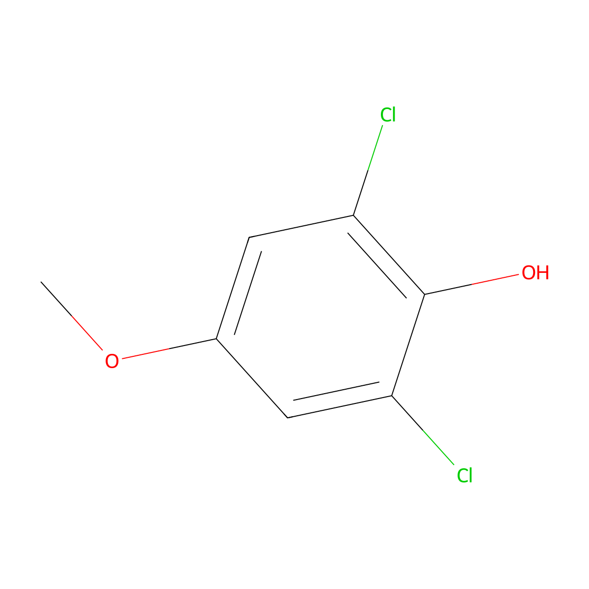 2,6-Dichloro-4-methoxyphenol molecular structure, CAS 2423-72-5