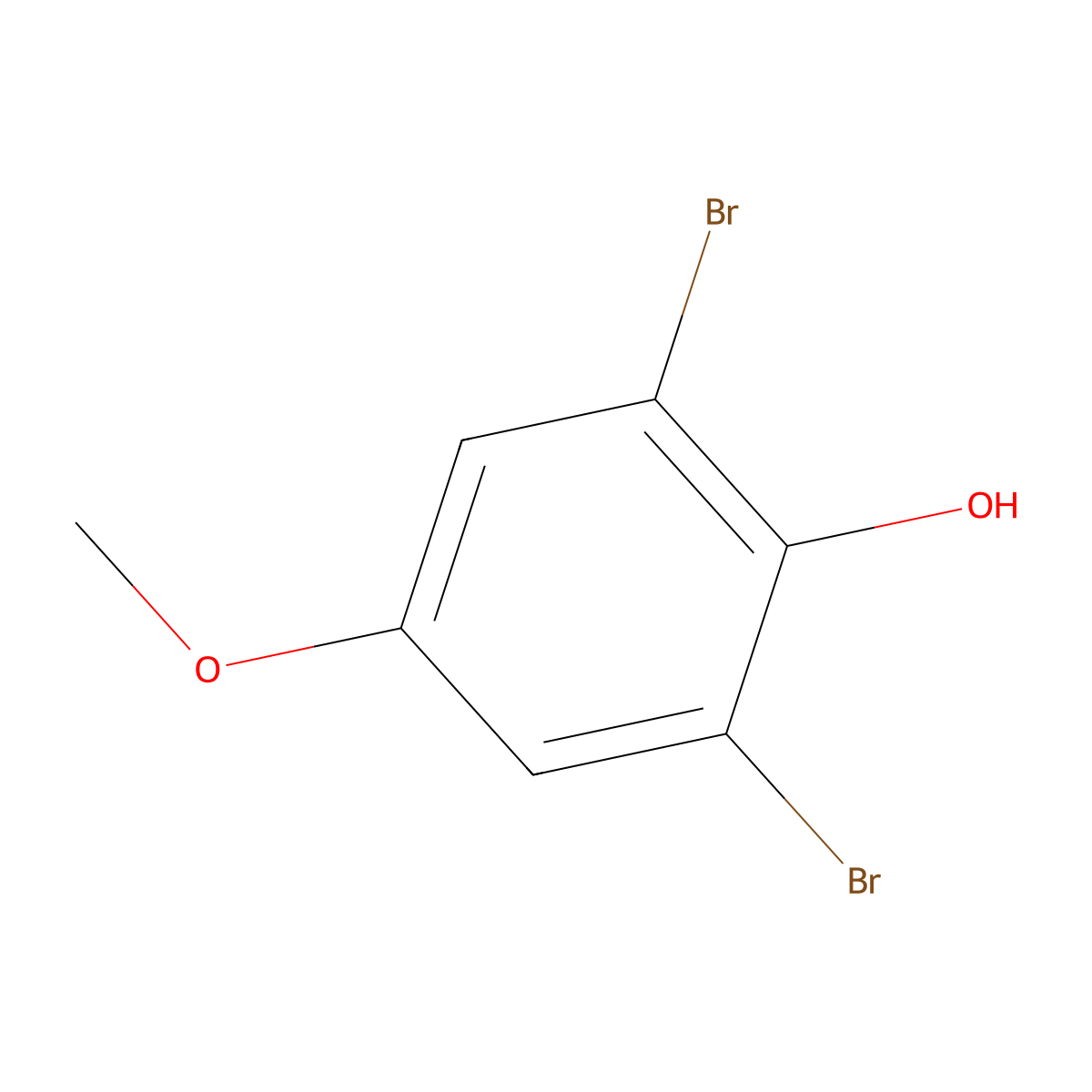 2,6-Dibromo-4-methoxyphenol molecular structure, CAS 2423-74-7