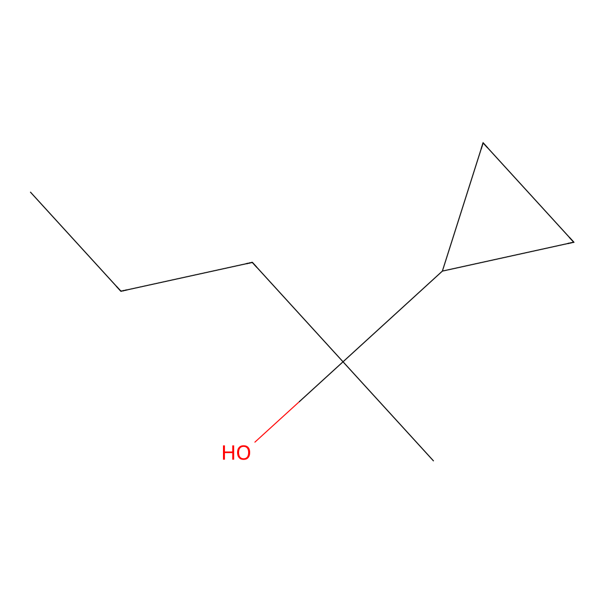 2-Pentanol, 2-cyclopropyl- molecular structure, CAS 24230-08-8