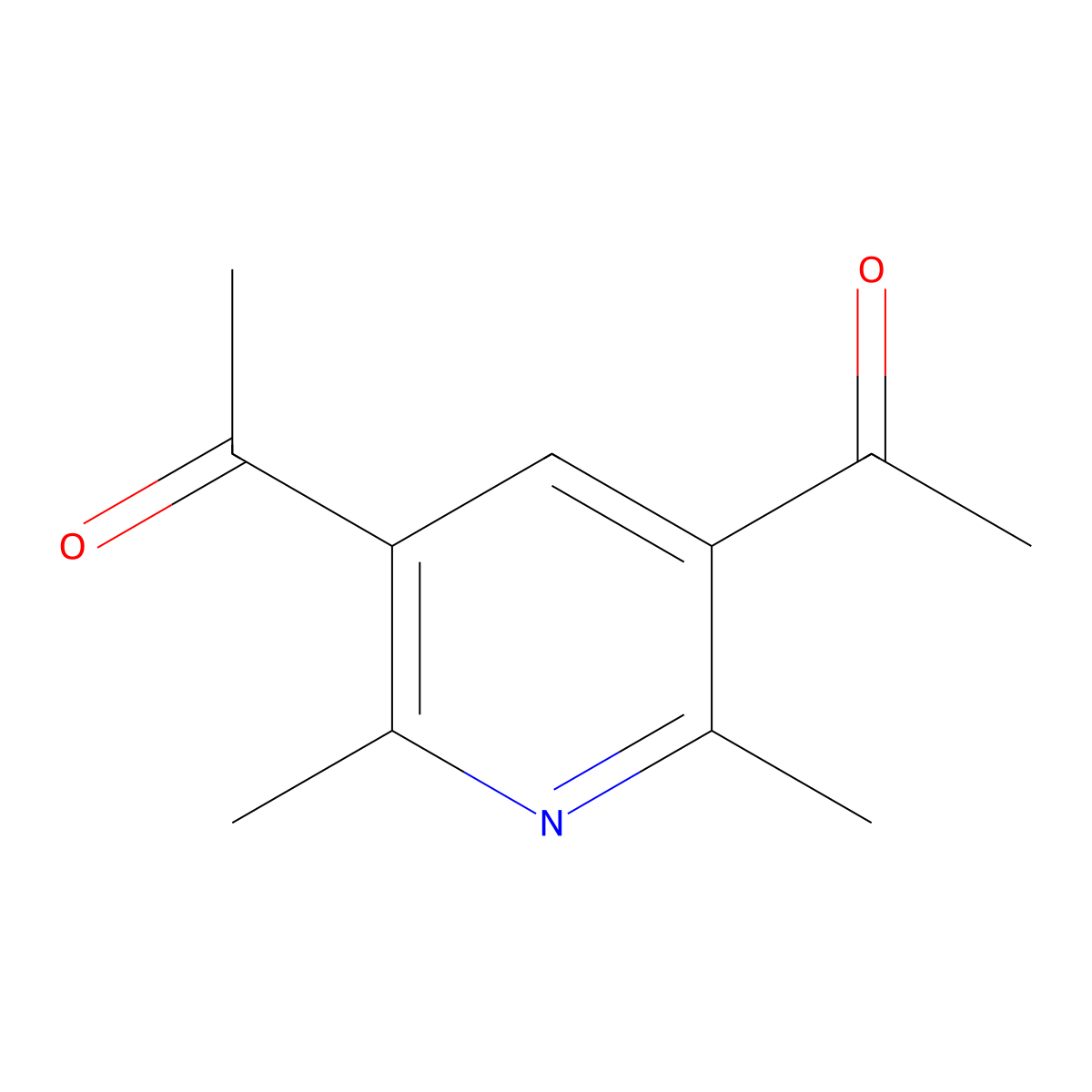 3,5-Diacetyl-2,6-dimethylpyridine molecular structure, CAS 24234-61-5