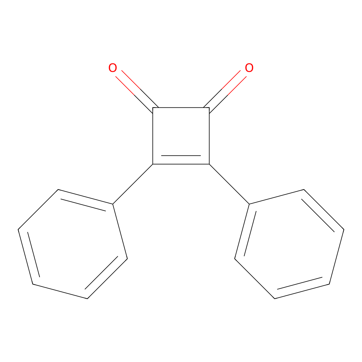 Diphenylcyclobutenedione molecular structure, CAS 24234-76-2