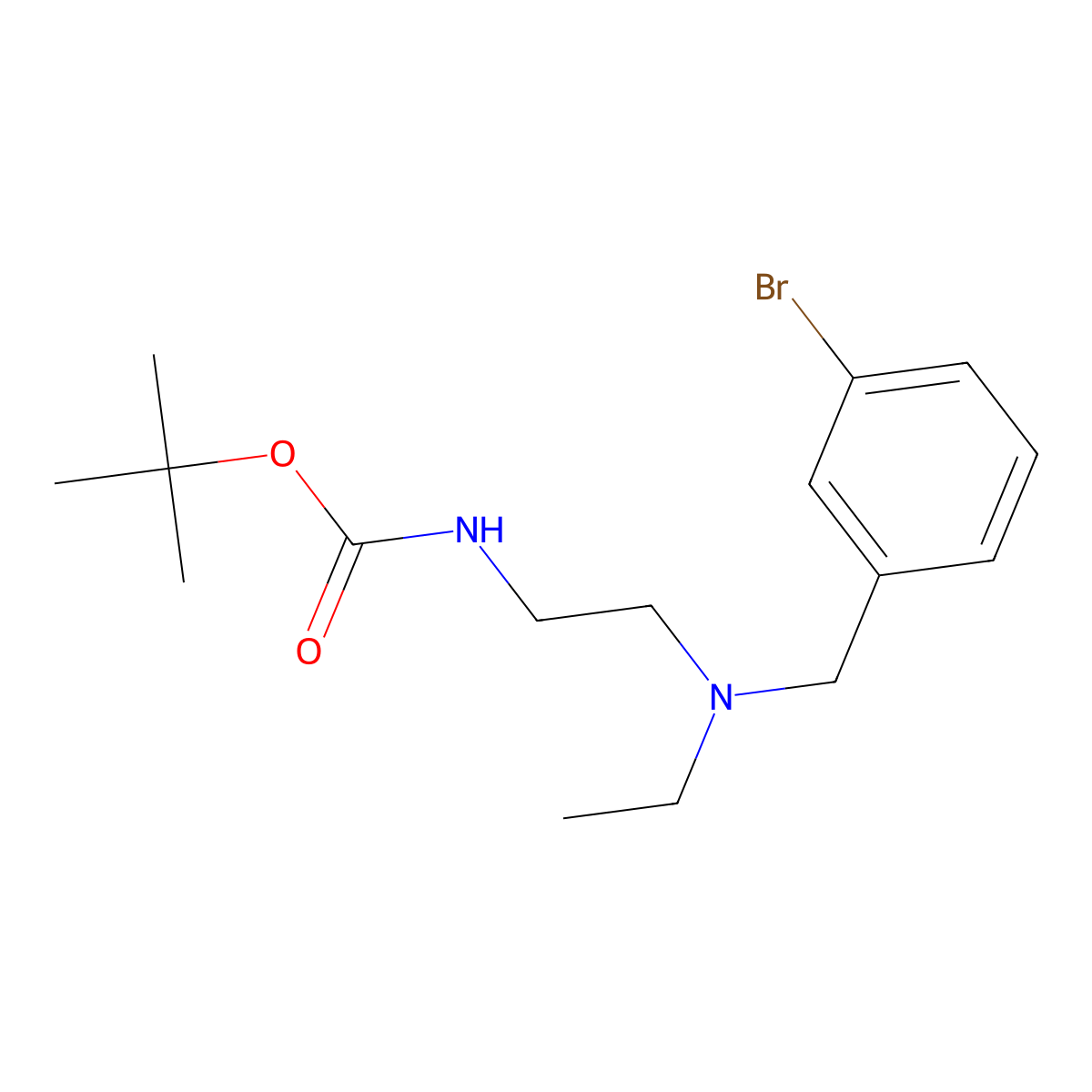 1,1-Dimethylethyl N-[2-[[(3-bromophenyl)methyl]ethylamino]ethyl]carbamate molecular structure, CAS 2423635-98-5