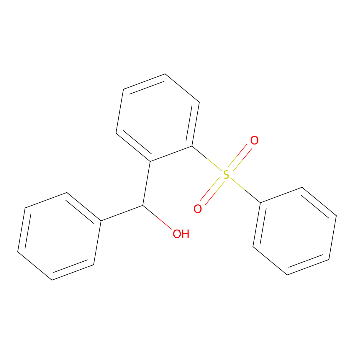 Phenyl[2-(phenylsulfonyl)phenyl]methanol molecular structure, CAS 24237-71-6